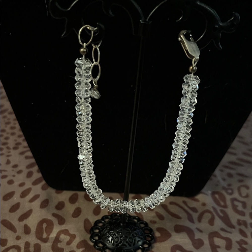 Herkimer Diamond Quartz Sparkling Crystal Bracelet